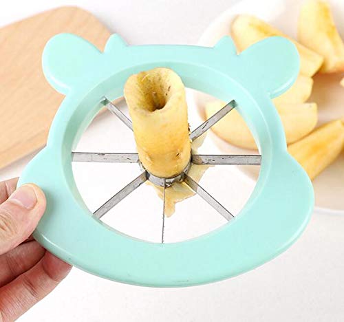 WOIWO 2-Pack Cute Cartoon Stainless Steel Apple Corer & Slicer - Fruit Cutter for Apples, Pears - Perfect for School Lunches, Fruit Salads & Party Platters