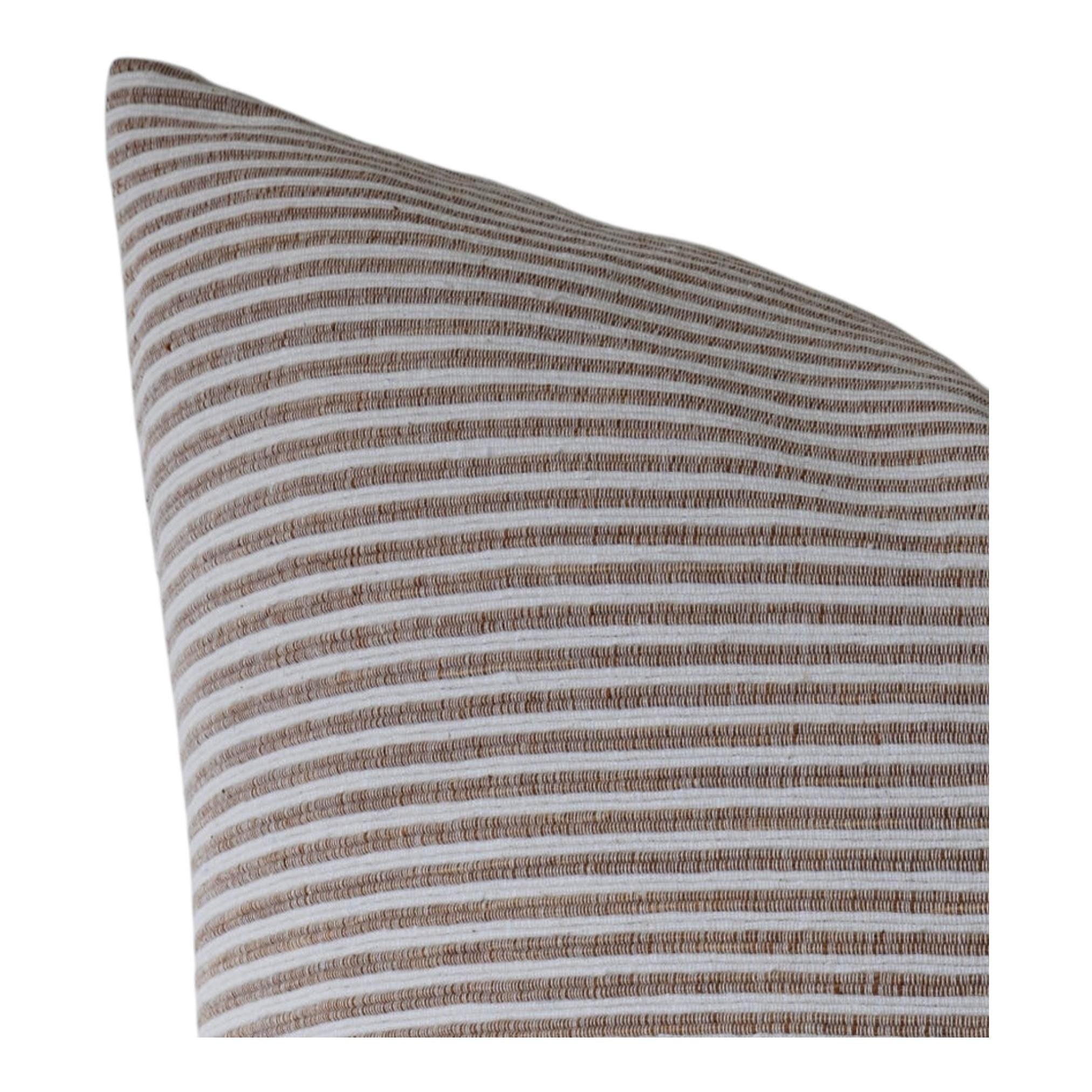 Premium Designer Wales Woven Stripe Pillow Cover - 18x18 Inch Decorative Throw Pillow Case for Sofa, Bed & Home Decor - Soft Cotton Linen Blend Cushion Cover for Living Room, Bedroom & Dorm