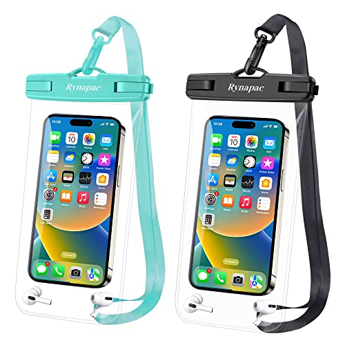 [Mint + Black] Large Waterproof Phone Pouch