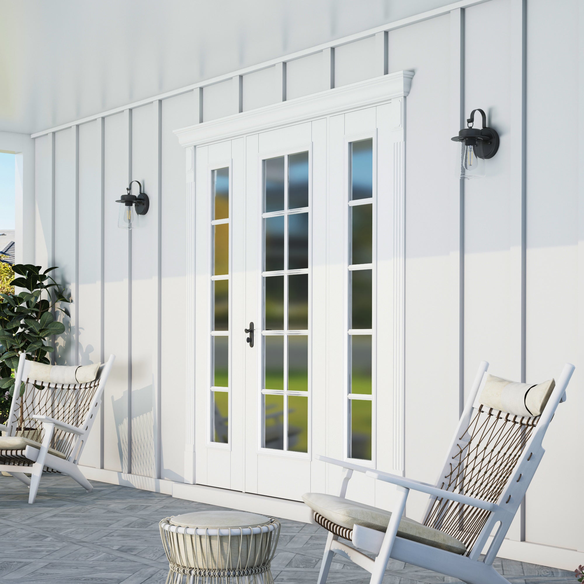 Ruttland Outdoor Wet Rated Coach Light Fixture - Matte Black Finish for Porch, Patio, and Entryway Lighting