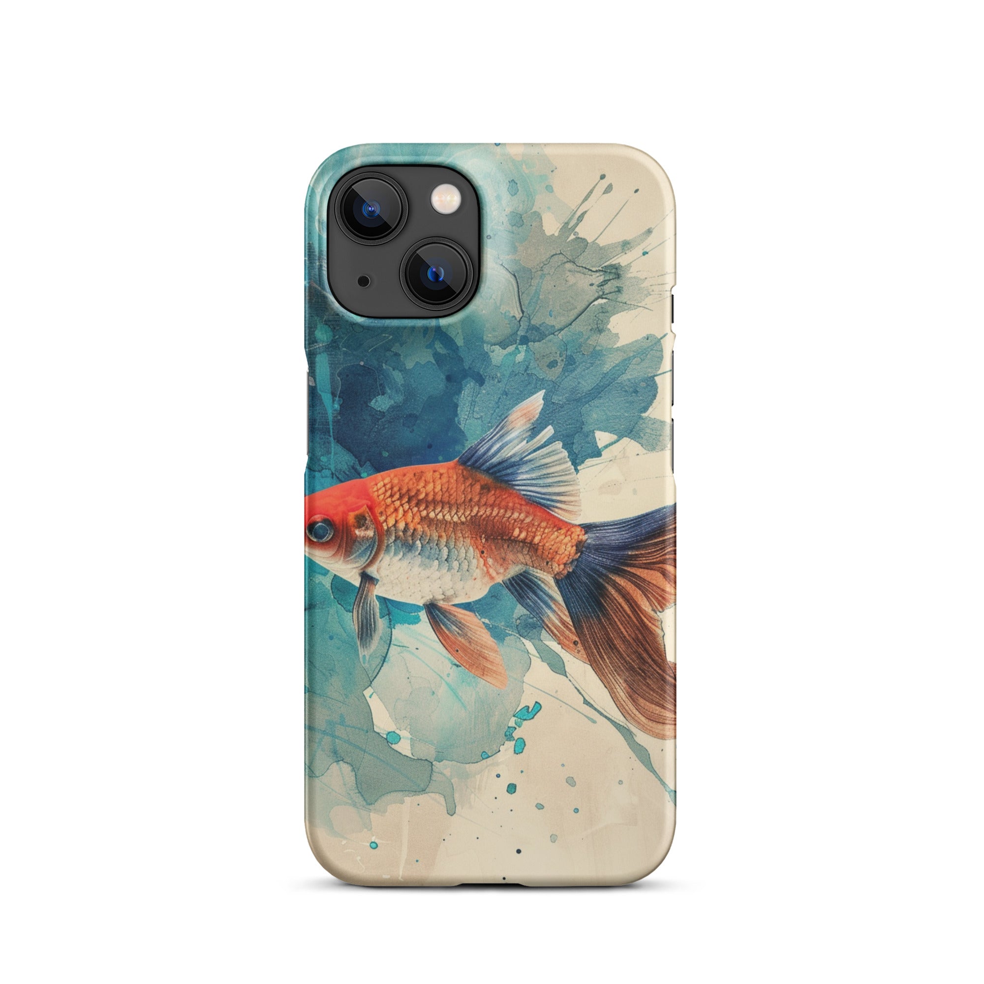 Durable Fish Print Snap Case for iPhone 14/13/12/11/X/8 - Protective Phone Cover with Secure Grip - Perfect for Outdoor Activities, Travel & Daily Use
