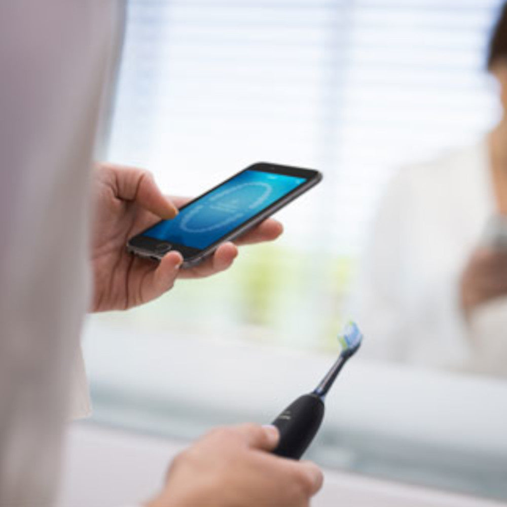 Philips Sonicare DiamondClean Smart HX9902/66 Electric Toothbrush - Rechargeable with Bluetooth & 5 Brushing Modes for Whitening, Gum Care & Deep Cleaning - Perfect for Travel & Home Oral Care