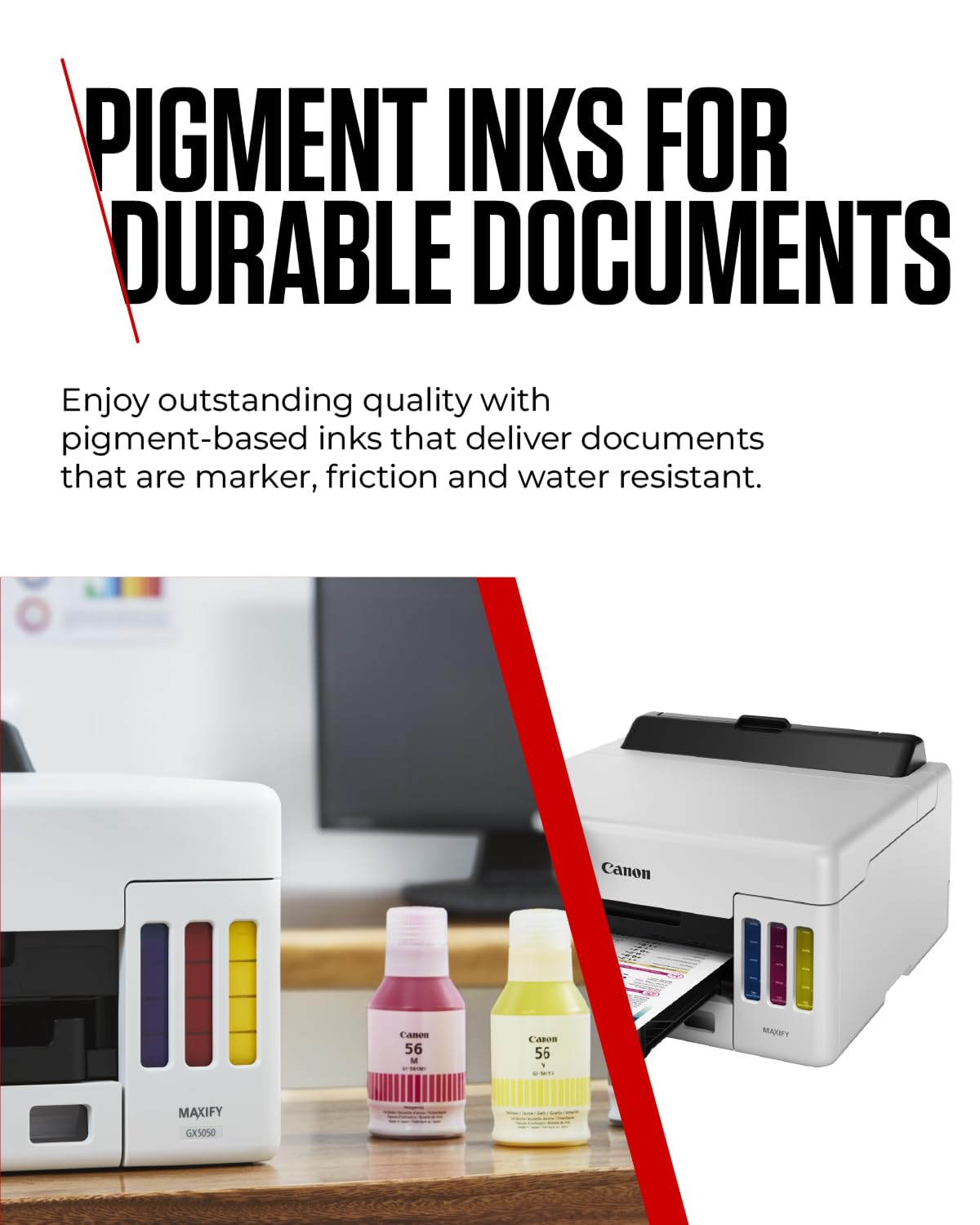Canon MAXIFY GX5050 Wireless All-in-One Inkjet Printer with MegaTank - High-Yield Color Printer for Home & Office | WiFi, Ethernet, USB Connectivity | A4 Printing | Ideal for Documents, Photos & School Projects