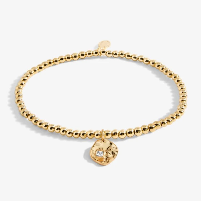 Joma Jewellery Gold Bracelet - A Little Proud Of You Engraved Charm Bangle | Perfect Gift for Women, Mom, Wife, Daughter | Birthday, Anniversary, Graduation Present