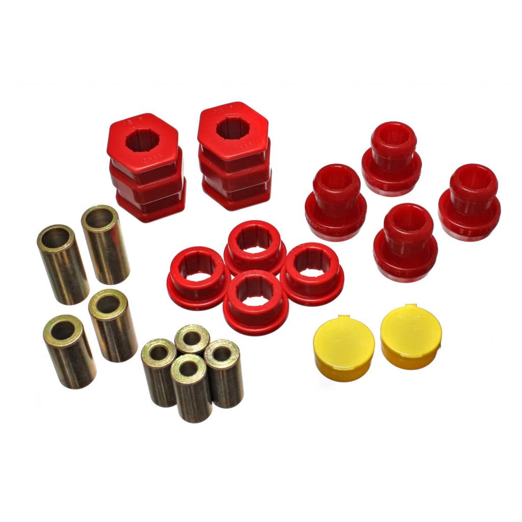 Energy Suspension Control Arm Bushing Set Front Red 16.3114R for 1996-1998 Honda Civic - Improve Handling & Ride Comfort for Street Performance & Daily Driving