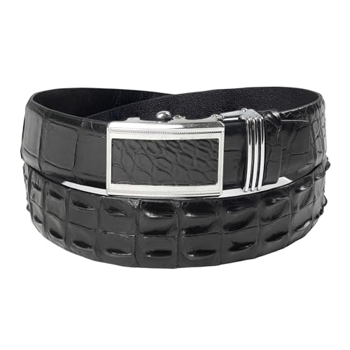 Black-croc Hornback-automatic Buckle
