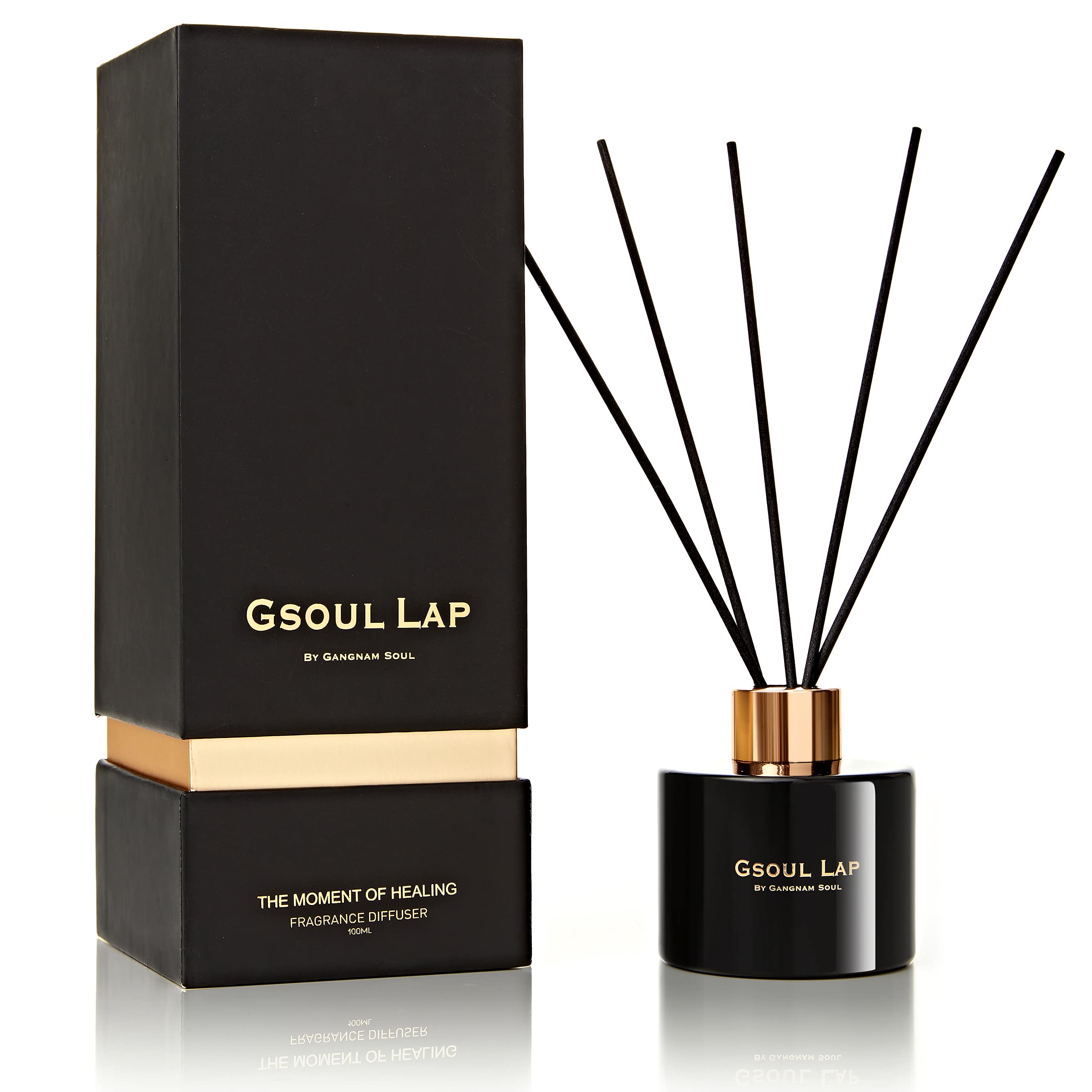GSOUL LAP by GANGNAM SOUL Moroccan Bergamot Reed Diffuser Set - Aromatherapy Essential Oil Diffuser with Natural Rattan Reeds for Home, Office, Spa | Perfect for Relaxation, Stress Relief & Room Decor Gift