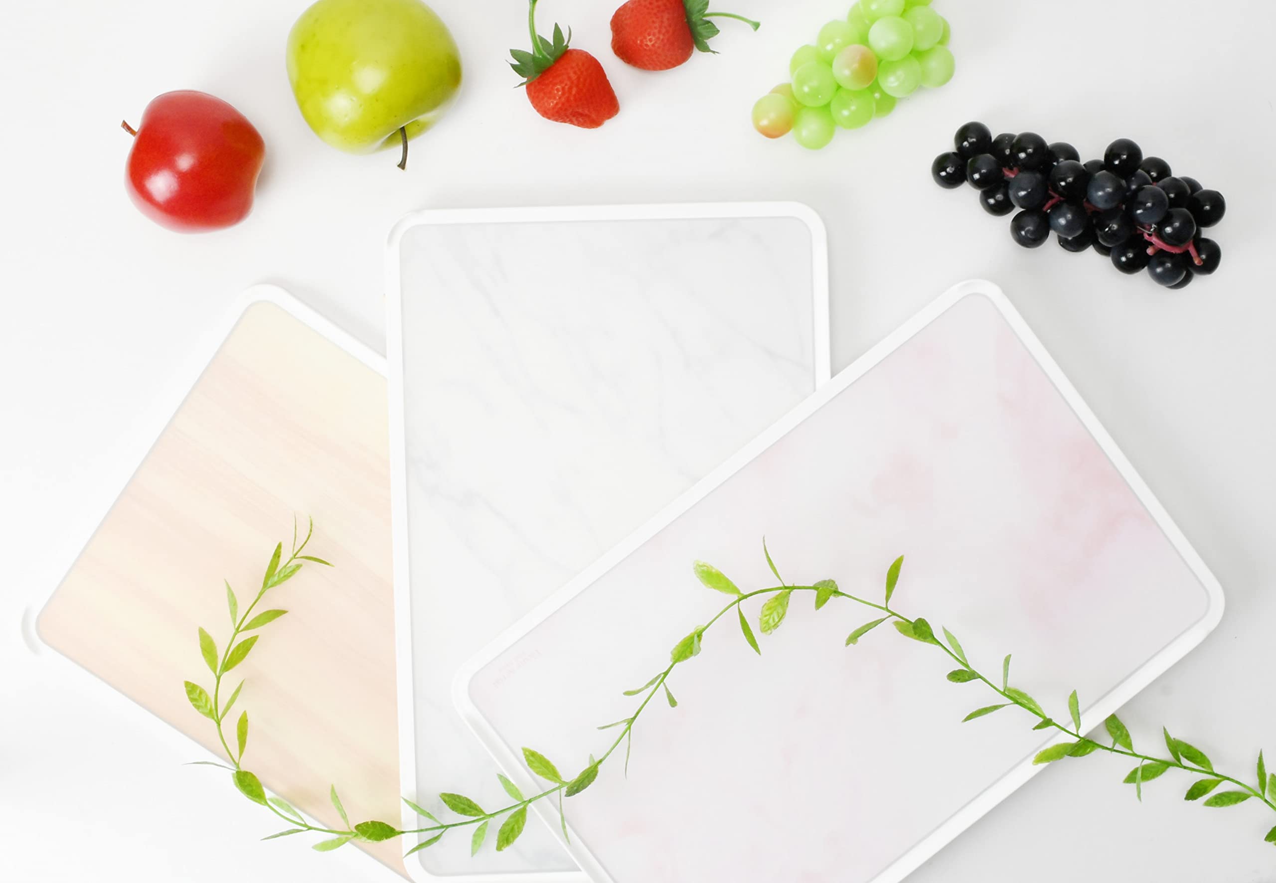 Pearl Metal Licute Aerial CC-1403 Non-Slip Pink Stone Cutting Board - Japanese Made, Dishwasher Safe - Perfect for Kitchen Prep, Sushi Making & Serving Charcuterie