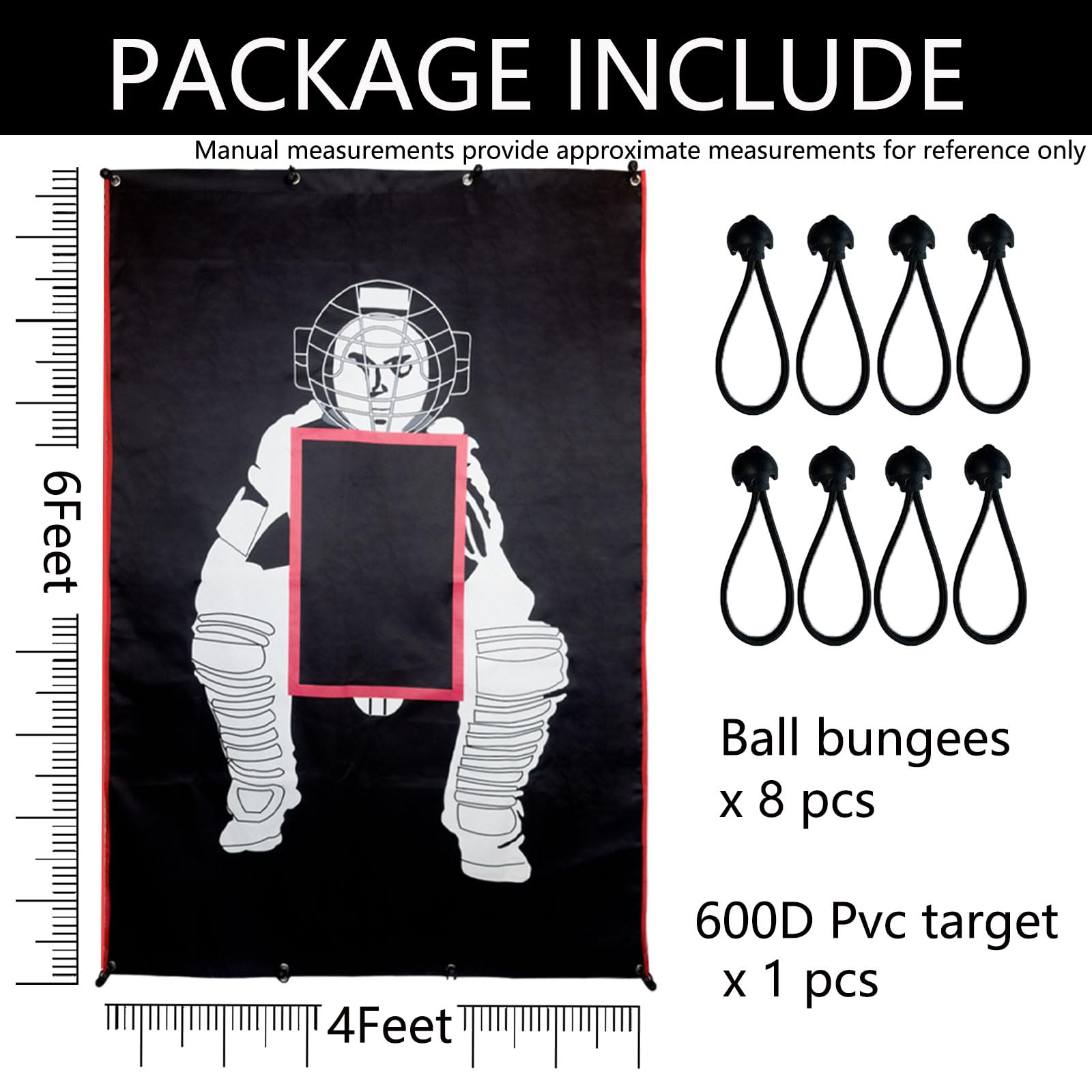 Durable Baseball Backstop Net with Strike Zone for Outdoor Practice
