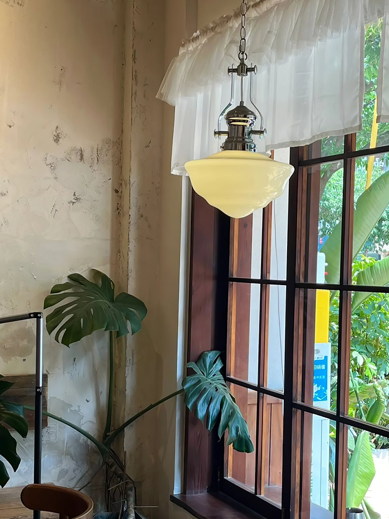 Vintage Schoolhouse Pendant Light - Industrial Classroom Chandelier with Clear Glass Shade | Perfect for Kitchen Island, Dining Room, and Entryway Lighting