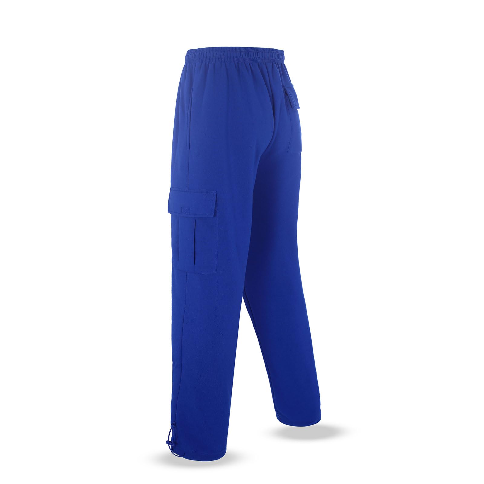 Men's Fleece Cargo Sweatpants - Comfortable Running Jogger Pants with Pockets for Casual Wear (Sizes M-5XL, Big & Tall) - Perfect for Gym, Outdoor Activities & Lounge