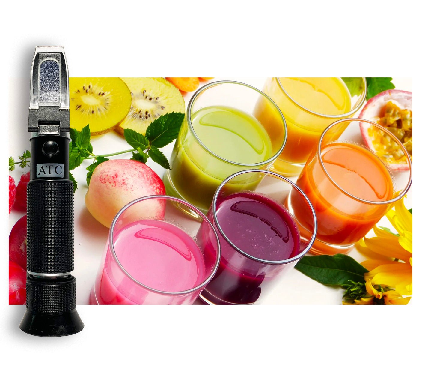 0-32% Brix Refractometer with Automatic Temperature Compensation (ATC) - Ideal for Measuring Sugar Content in Fruits, Honey, Wine & Beverages