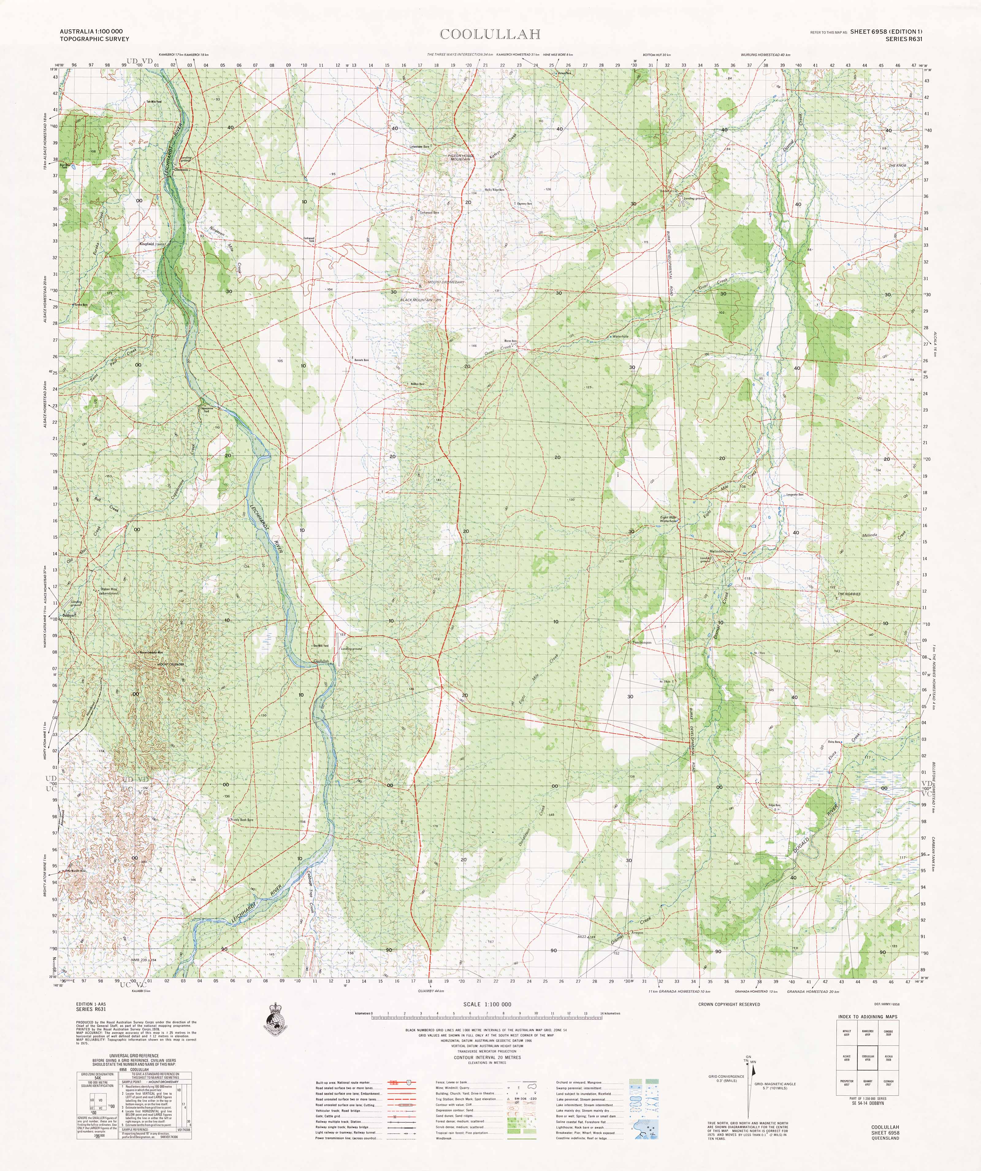 1:100k Topographic Map of Coolullah - Detailed Hiking, Camping & Outdoor Adventure Map - Perfect for Backpacking, Trail Navigation & Exploration