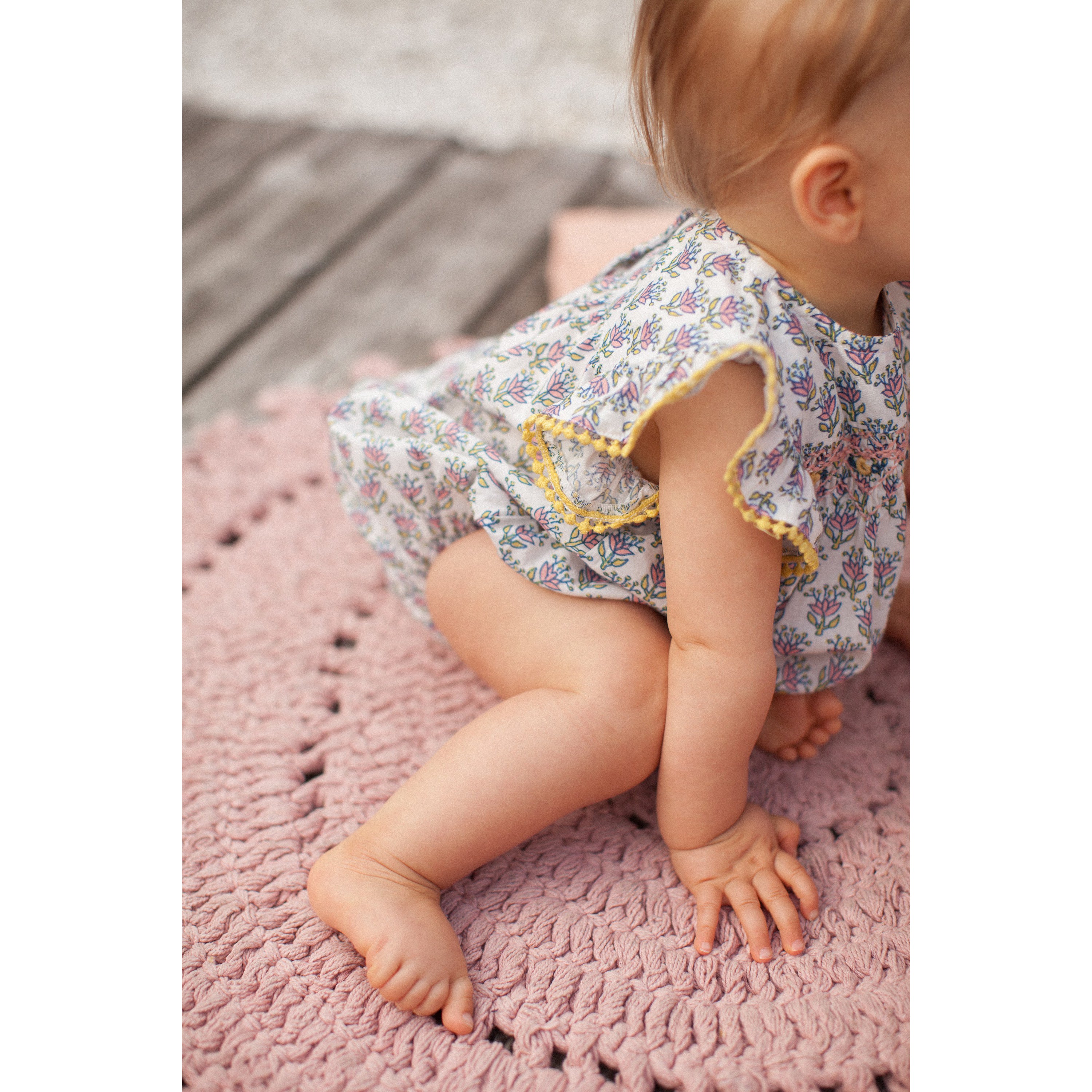 Bonheur du Jour Paris Baby BB Overall White - Soft & Stylish Infant Romper for Newborns - Perfect for Photos, Parties & Everyday Wear