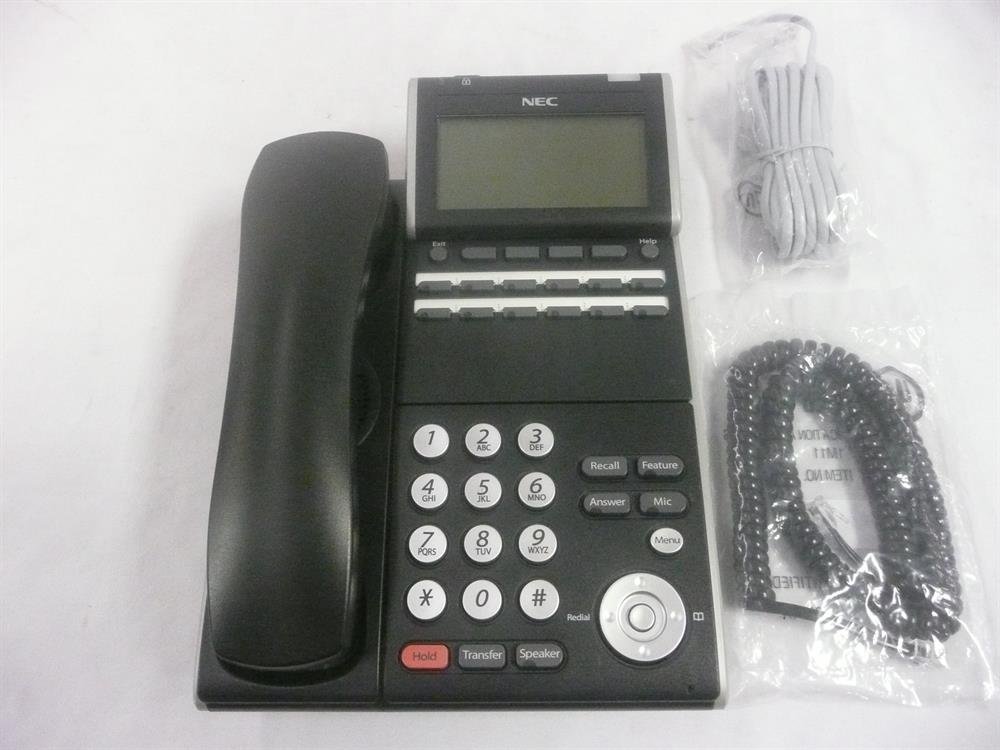 NEC ITL-12D-1 (BK) DT730 12-Button IP Display Phone - Black | Business VoIP Telephone for Office & Call Centers | Stock# 690002