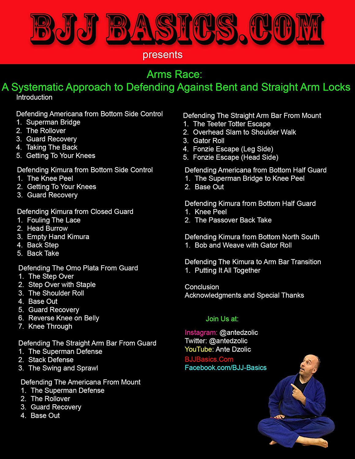 Arms Race DVD: Systematic Defense Against Bent & Straight Arm Locks by Ante Dzolic - Self-Defense Training for Martial Arts & Combat Sports