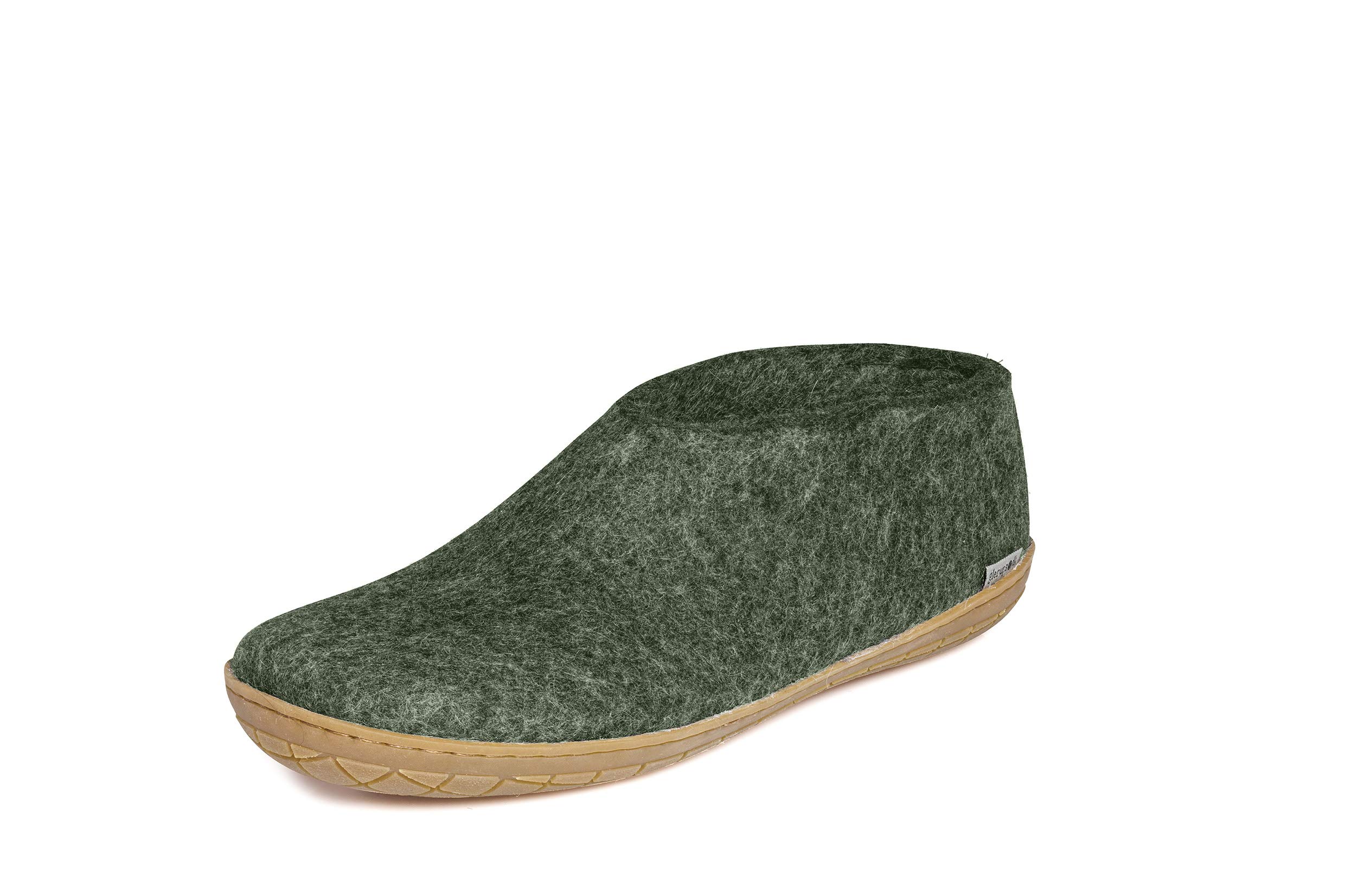 Glerups Wool Slippers for Men & Women - Comfortable Rubber Sole Indoor/Outdoor House Shoes for Cozy Home & Garden Use