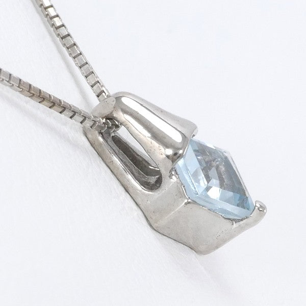 18K White Gold Aquamarine Necklace for Women - Elegant March Birthstone Jewelry Gift for Anniversary, Valentine's Day & Special Occasions