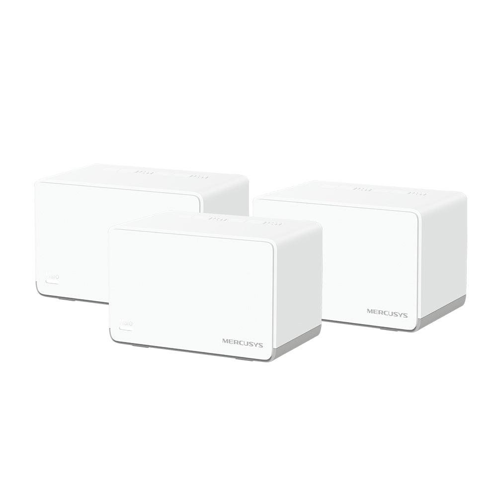 Mercusys Halo H70X (3-Pack) AX1800 Whole Home Mesh WiFi 6 System - Seamless Coverage for Large Houses, Gaming & 4K Streaming