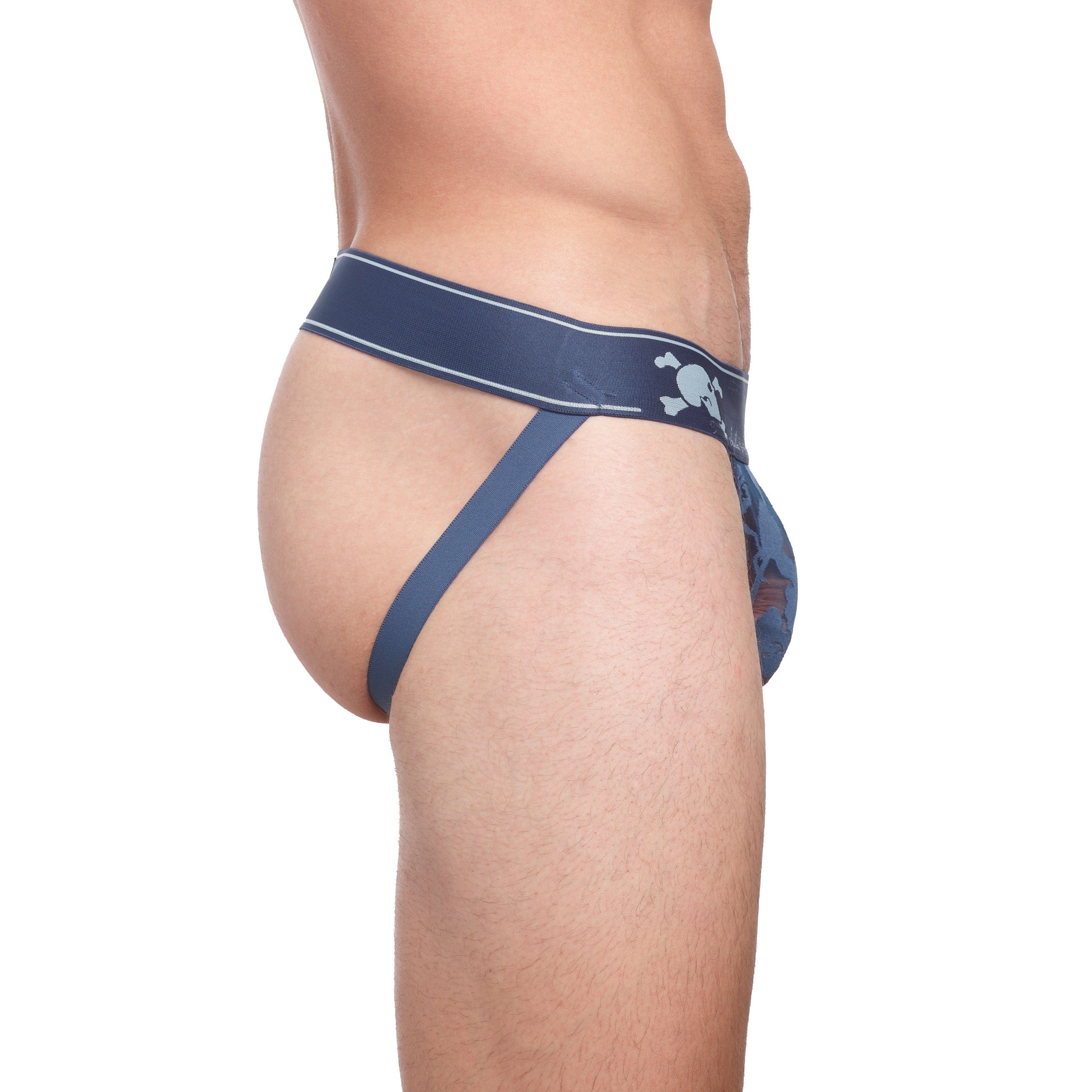 Dutch Floral Burnout Jock Blue - Stylish Men's Underwear for Comfort & Support - Perfect for Gym, Sports & Everyday Wear