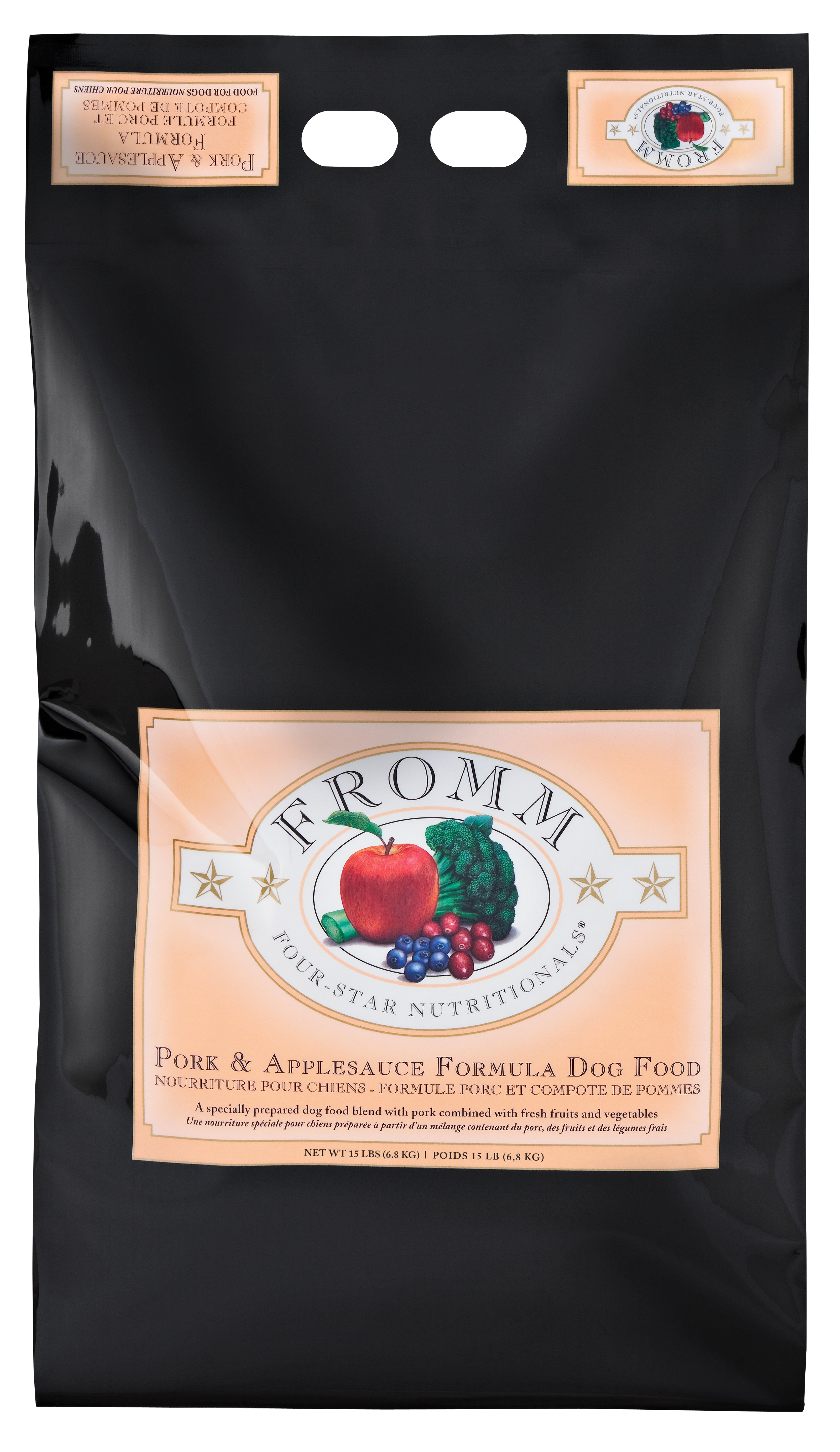 Fromm Four Star Grain-Free Dry Dog Food - Pork & Applesauce Recipe - High Protein, Natural Ingredients for Adult Dogs - Perfect for Sensitive Stomachs & Allergies - Ideal for Daily Feeding & Training Treats