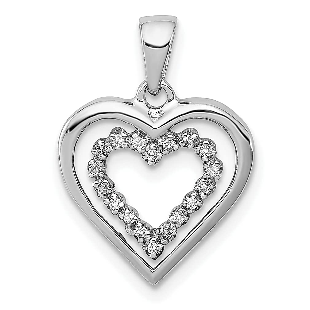 925 Silver Heart Pendant Necklace for Women - Diamond Love Charm Jewelry Gift for Her | Anniversary & Valentine's Day