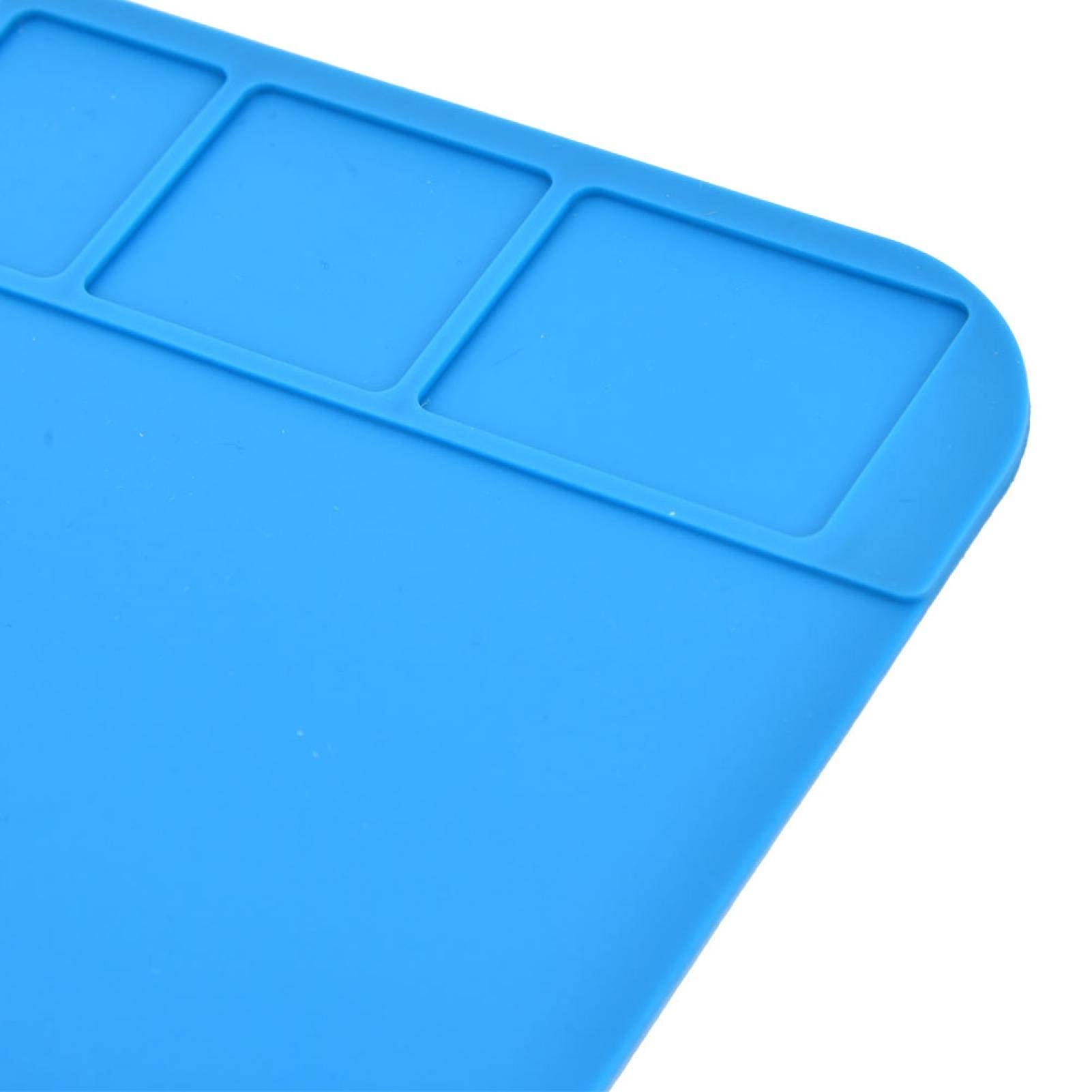 Oumefar Heat Resistant Silicone Soldering Mat - Repair Mat for Electronics, Phones, Computers - Anti-Static, Heat Insulation Work Surface - Perfect for DIY, PCB Repair, Soldering Projects