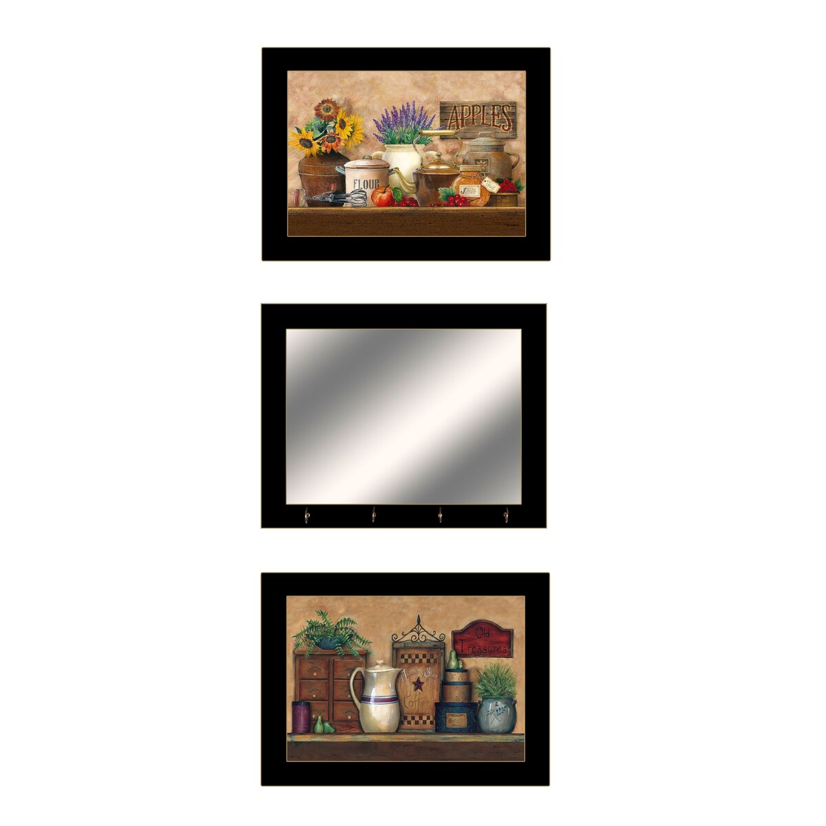 Antique Kitchen Art Print by Ed Wargo - Ready to Hang Framed Wall Decor with Black Frame - Perfect for Farmhouse, Vintage & Rustic Home Decor