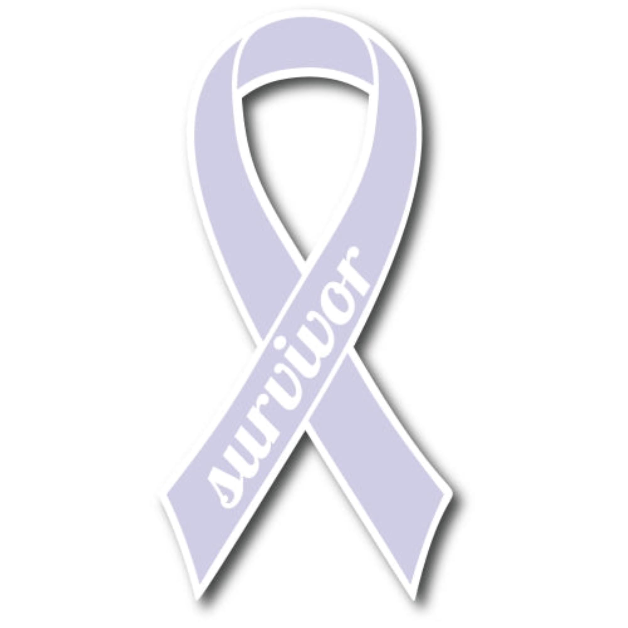 Periwinkle Ribbon Car Magnet for Esophageal & Stomach Cancer Awareness - 3.5x7 Inch Heavy Duty Automotive Decal for Cars, Trucks & SUVs | Support Survivors | Made in USA | Perfect for Awareness Events, Fundraisers & Survivor Celebrations