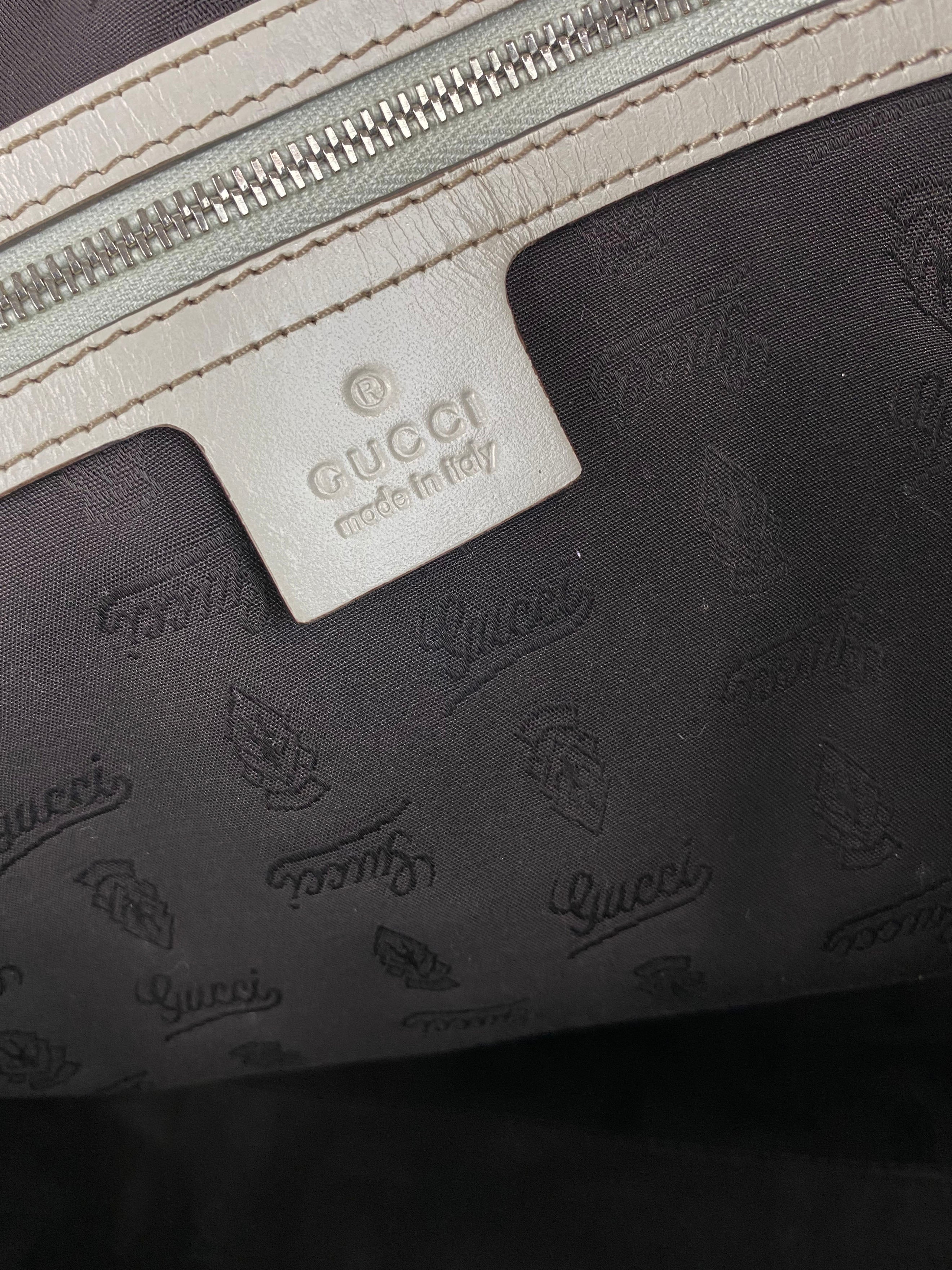 Gucci White Monogram Tote Bag for Women - Luxury Designer Handbag for Work, Travel & Everyday Use