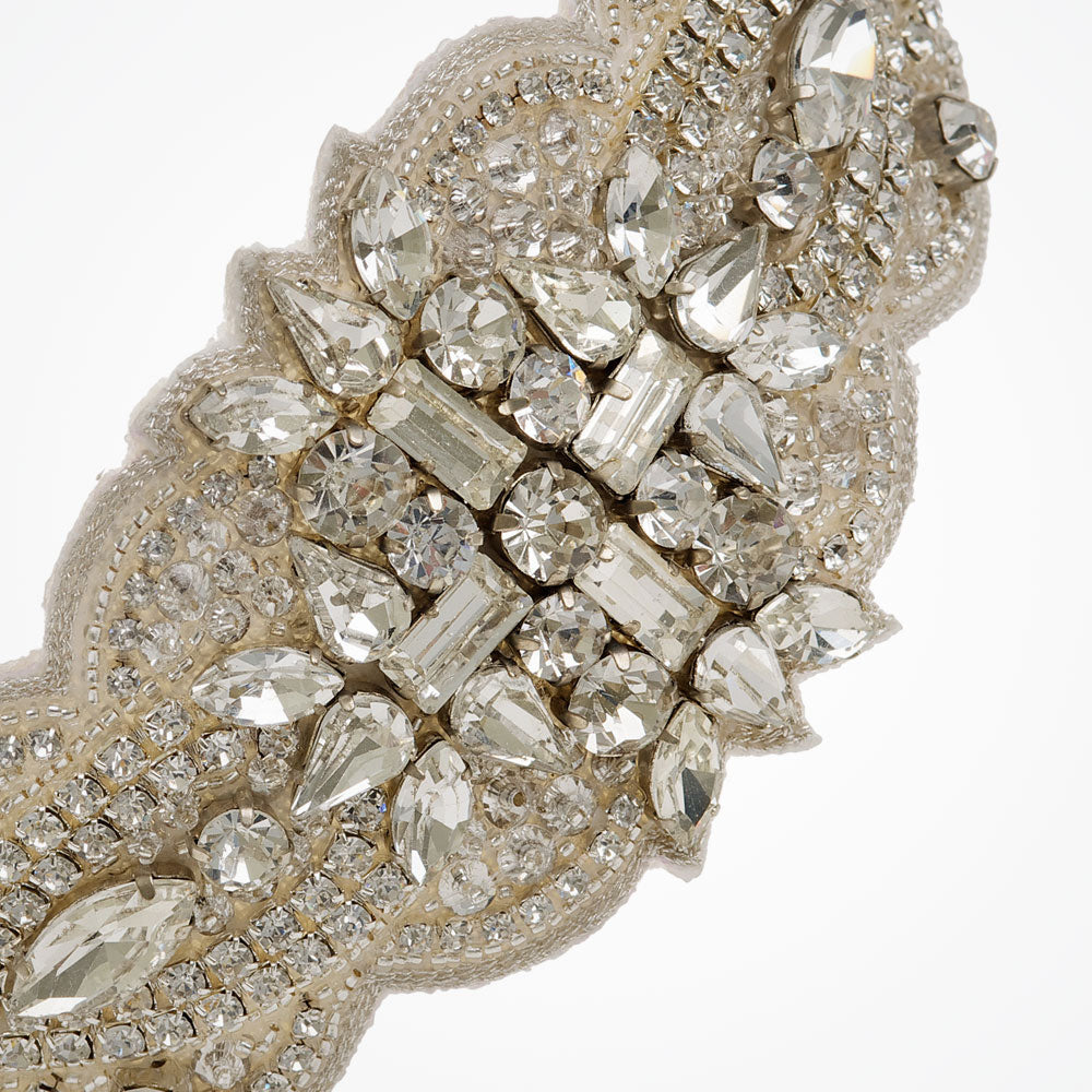 Elegant Amy Geometric Embellished Headpiece for Women - Perfect for Weddings, Parties, and Special Occasions