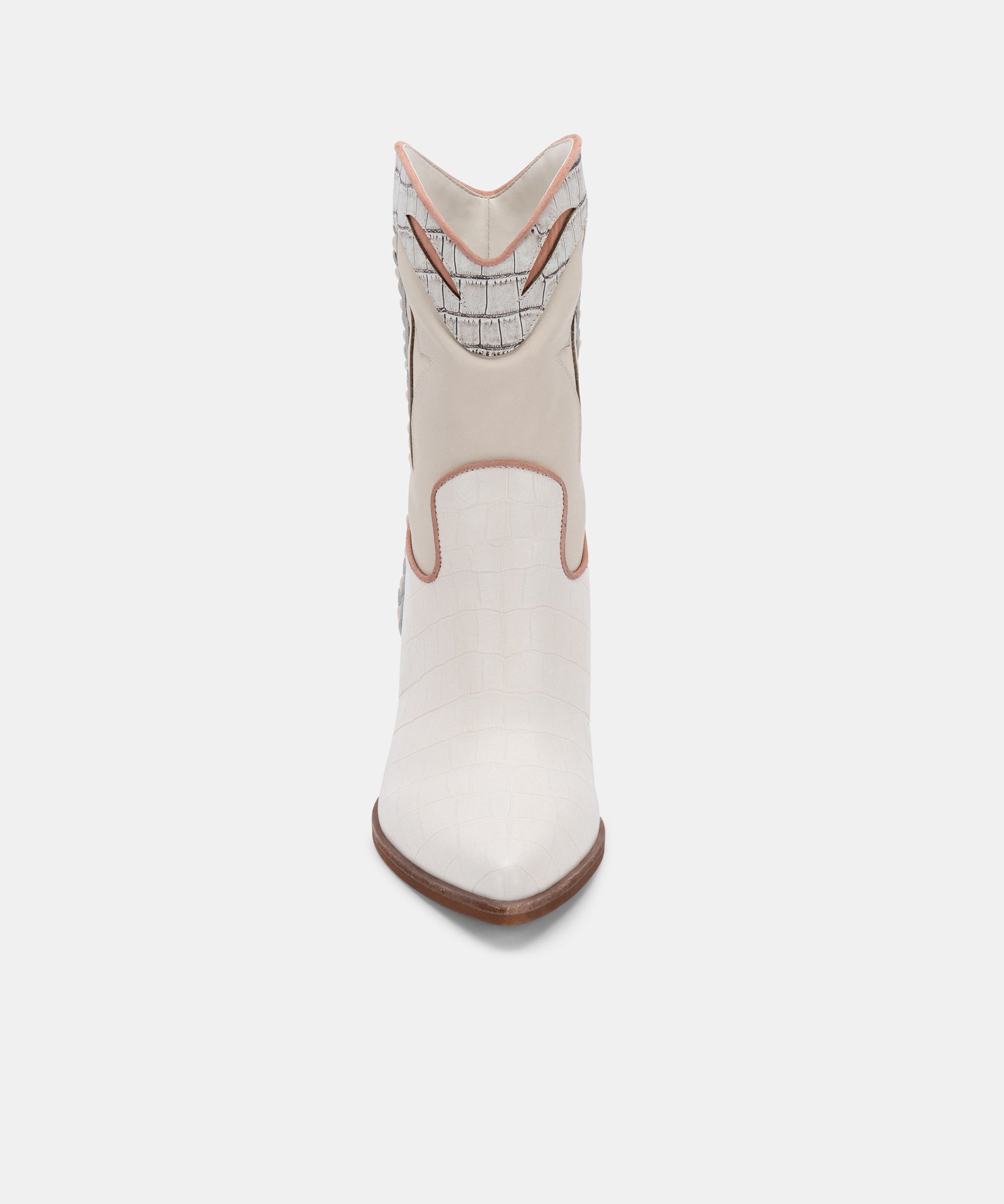 LORAL BOOTIES IVORY LEATHER - Women's Fashion Ankle Boots for Fall & Winter | Comfortable & Stylish Shoes for Casual Outings, Work & Date Night
