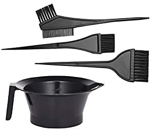 VEDETIC® Professional Hair Dye Kit with Mixing Bowl & 3 Brushes - 200ml Plastic Hair Coloring Set for Salon & Home Use - Perfect for DIY Hair Coloring, Highlights, and Root Touch-Ups