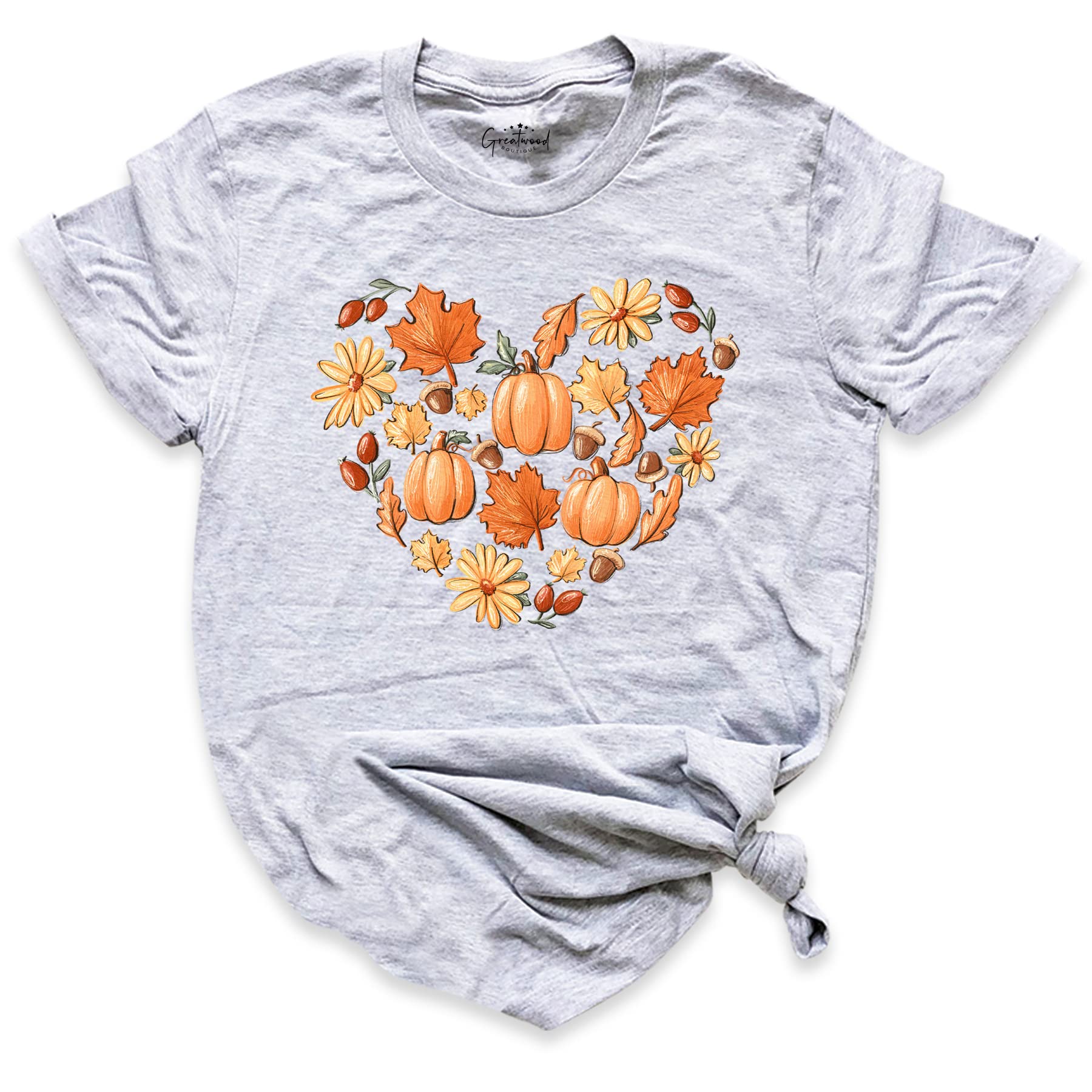 Halloween Fall Pumpkin Heart Shirt for Women | Cute Autumn Graphic Tee with Doodles | Thanksgiving & Halloween Party Outfit | Cozy Seasonal Fashion for Fall Festivities