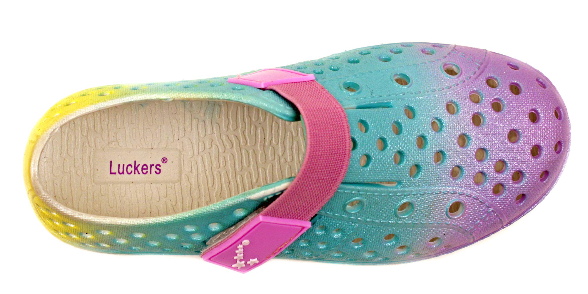 Luckers Girls Water Shoes - Quick Dry Slip-On Sneakers for Beach, Pool & Outdoor Activities - Lightweight & Comfortable Swim Shoes for Kids