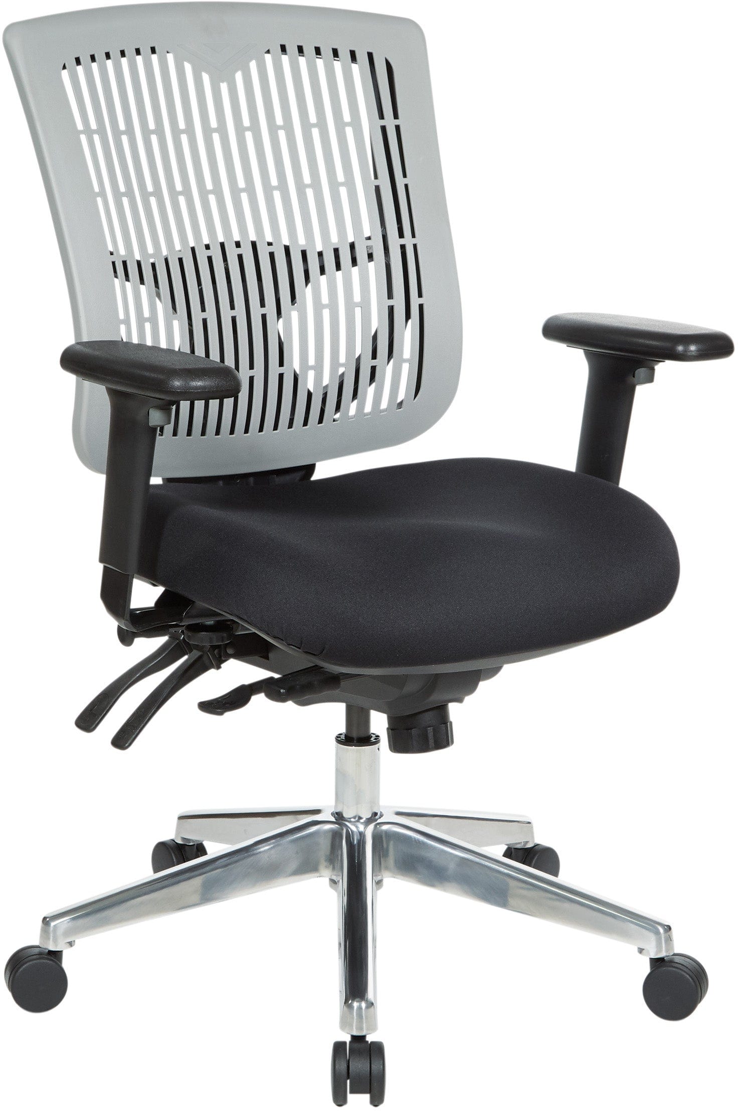 Office Star Contoured Plastic Back Manager's Chair [97898C] - Ergonomic Office Chair with Adjustable Height for Home & Business Workspaces