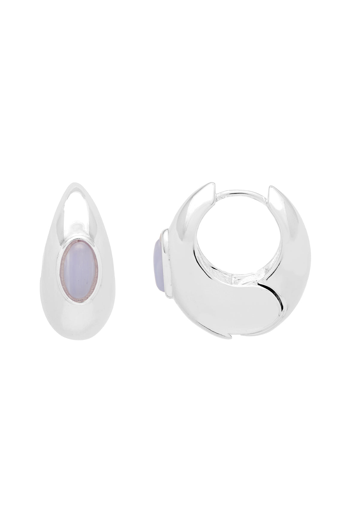 Chunky Gemstone Hinge Hoop Earrings for Women - Dainty Boho Jewelry for Everyday Wear | Perfect for Casual Outfits, Date Nights & Special Occasions
