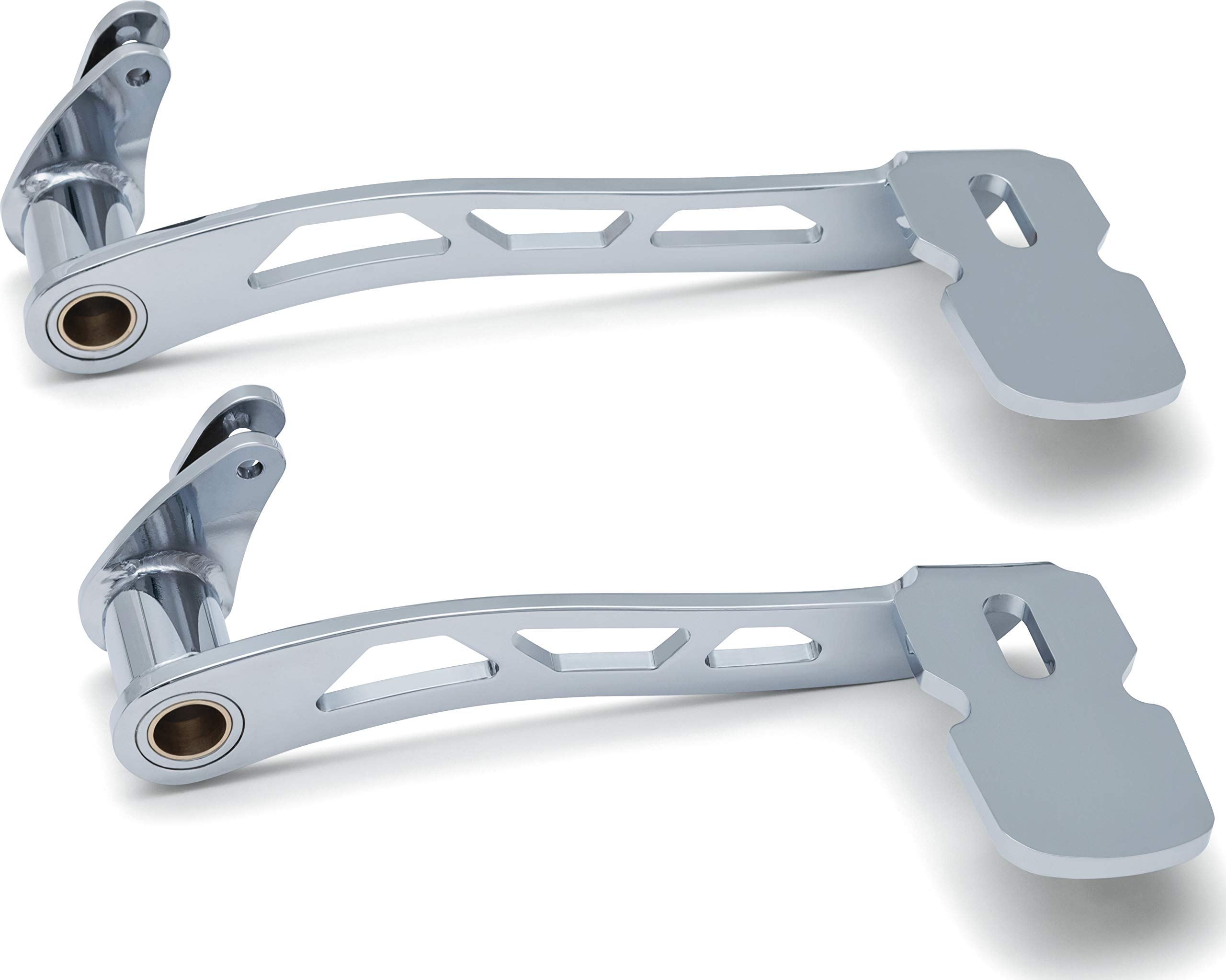 Kuryakyn 9648 Extended Brake Pedal for 2014-2019 Harley-Davidson Touring & Trike Motorcycles - Chrome Girder Foot Control Compatible with Fairing Lowers | Enhanced Comfort & Safety for Long Rides