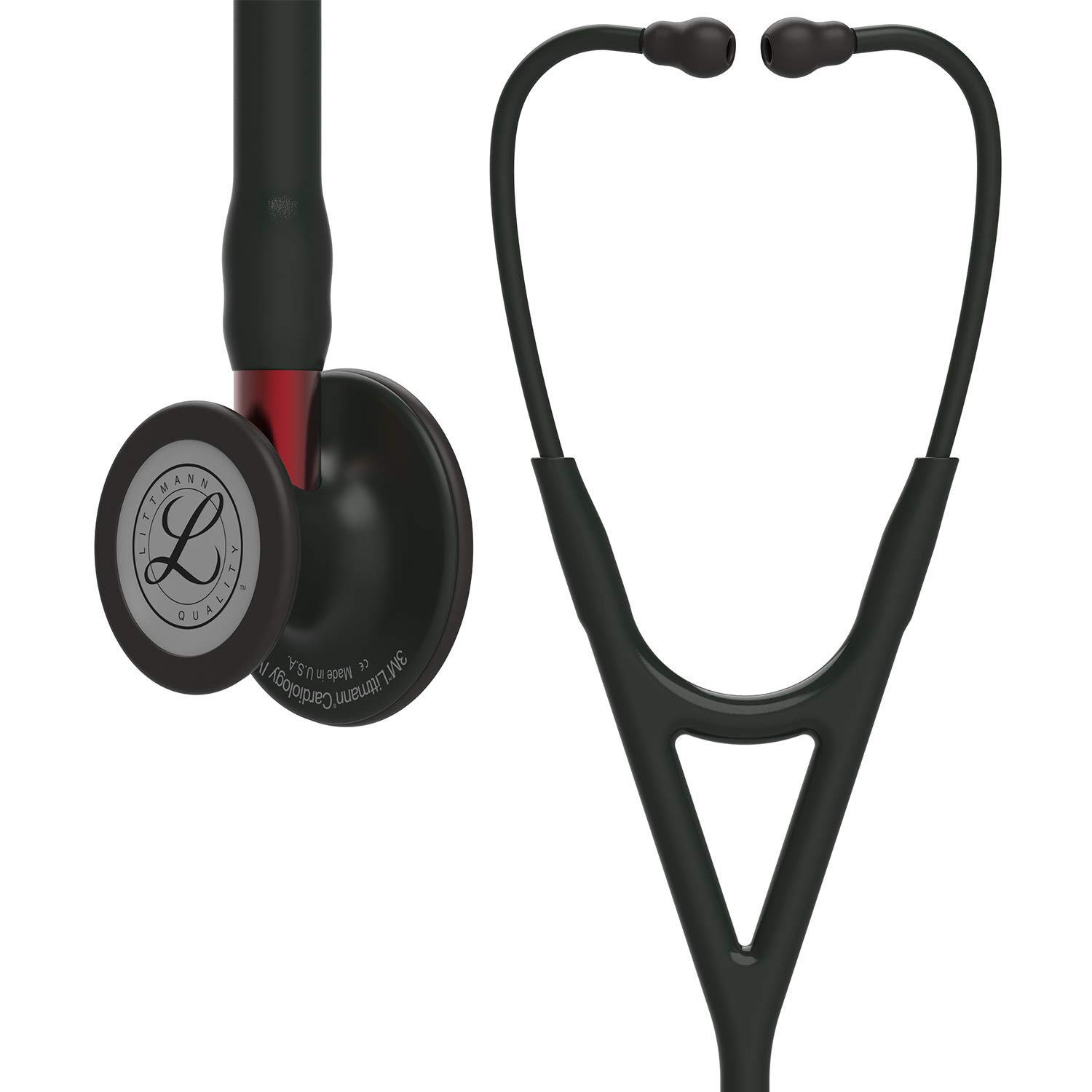 3M Littmann Cardiology IV Diagnostic Stethoscope - 6200 Model with 2X Louder Sound*, Lightweight Design**, Stainless Steel Black Chestpiece, 27
