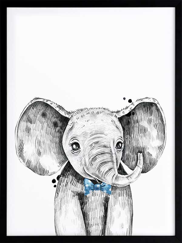 Errol Elephant Poster - High-Quality Animal Wall Art for Kids Room Decor, Nursery, Classroom & Playroom - Perfect for Gifts & Educational Spaces