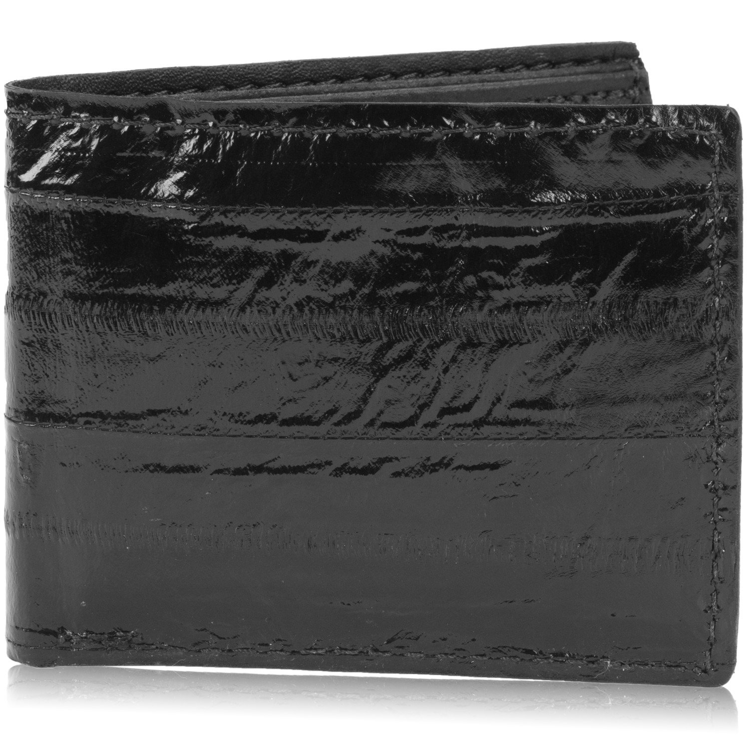 Genuine Pacific Eel Skin Leather Bifold Wallet - Handmade Luxury Men's Wallet for Everyday Carry & Gift Giving