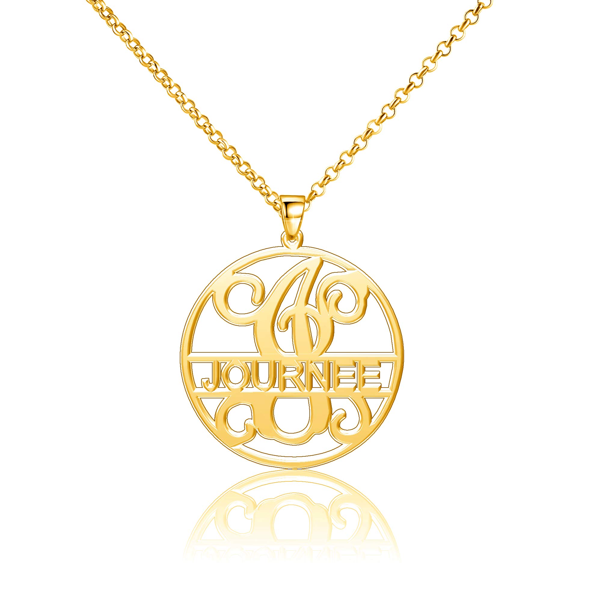 Moonlight Collections Journee Name Necklace - Personalized Sterling Silver Jewelry for Women - Perfect for Gifts, Anniversaries & Special Occasions