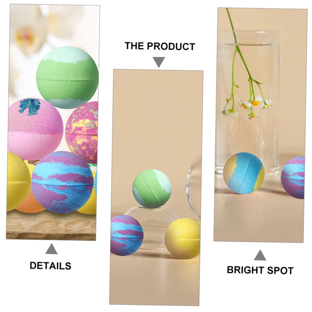 Balacoo 12-Piece Colorful Spa Bath Balls Set (64g) | Rejuvenating Bath Bubbles for Smooth, Glowing Skin | Fresh Scent | Perfect Gift for Relaxation & Self-Care