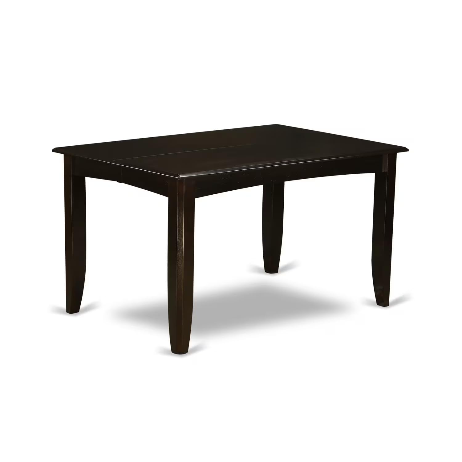 East West Furniture PFBO5-CAP-W 5-Piece Cappuccino Dining Set with Square Table (54x54 Inch) & 4 Chairs, Butterfly Leaf Extension - Perfect for Small Kitchens, Breakfast Nooks & Compact Dining Spaces