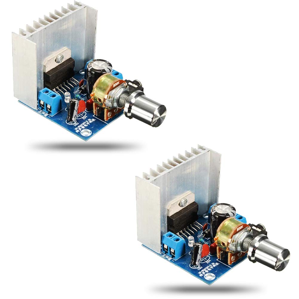 TDA7297 15W+15W Mini Stereo Audio Amplifier Board - Dual Channel Digital Amplifier Module for Home Theater, Car Audio & DIY Projects (12V DC, 2-Pack)