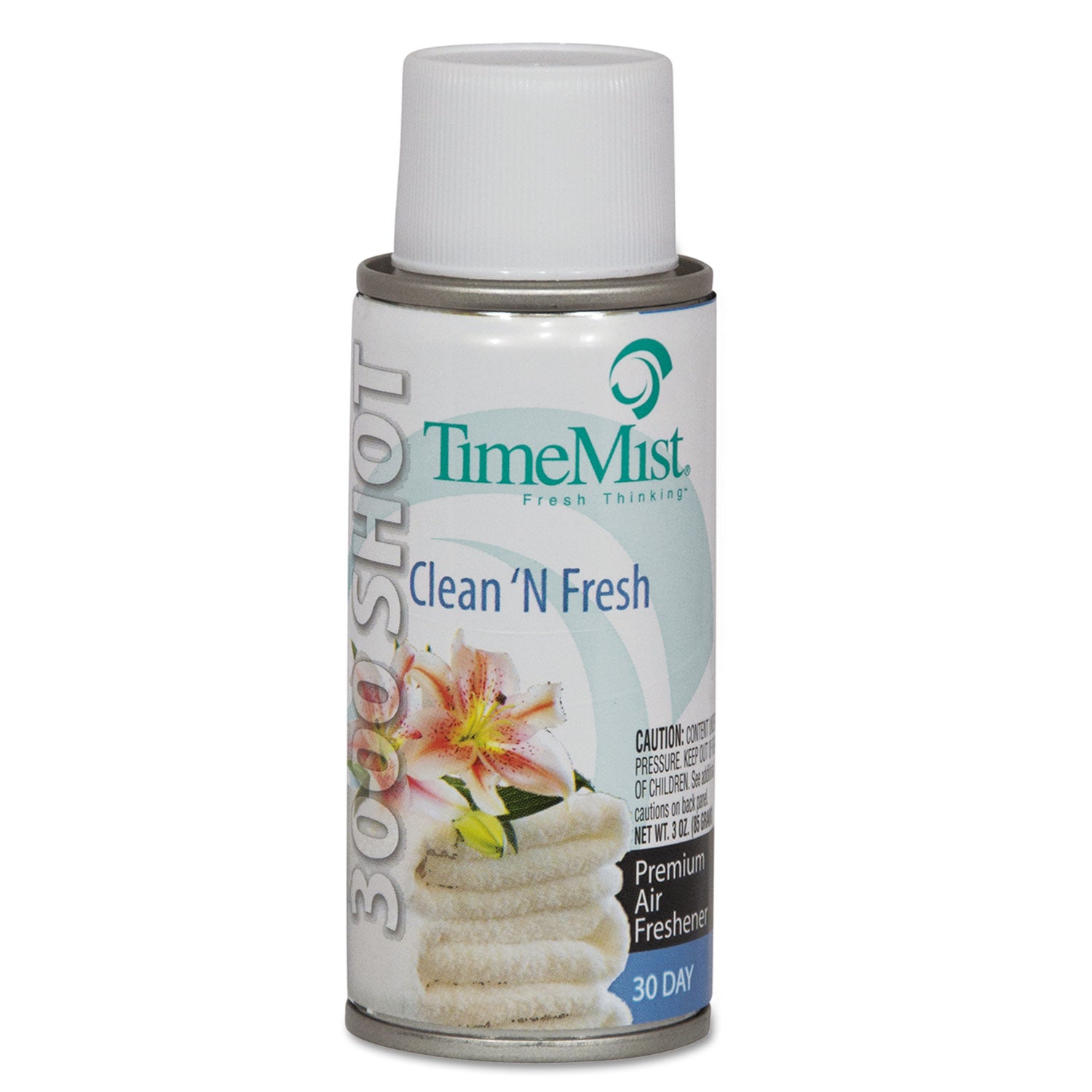 3000 Shot Micro Metered Air Freshener Refill - Clean N' Fresh Scent, 3 oz Aerosol Can (Pack of 12) - Eliminate Odors in Homes, Cars & Offices