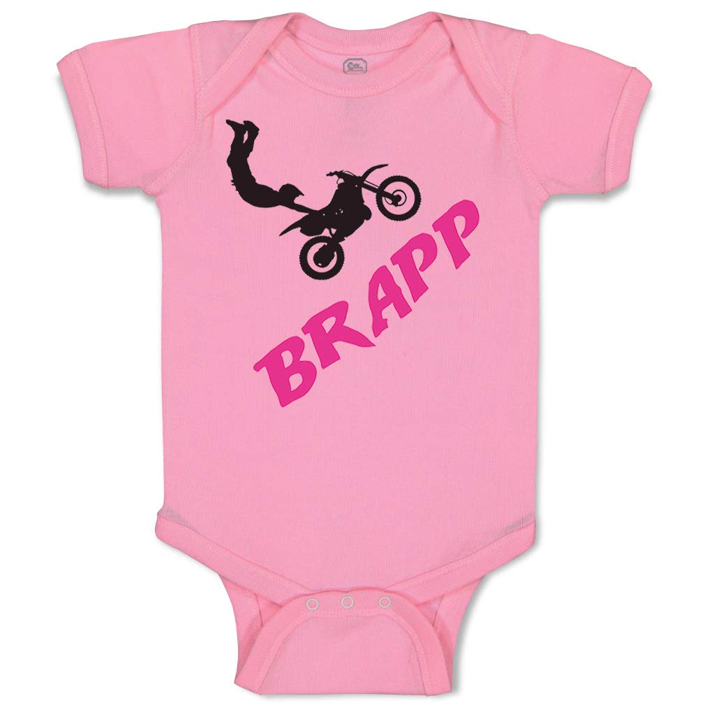 Cute Rascals Custom Baby Bodysuit - Brapp Motocross Design for Boys & Girls | Soft Cotton Funny Infant Outfit | Perfect for Motorcycle Races, Family Photos & Playtime