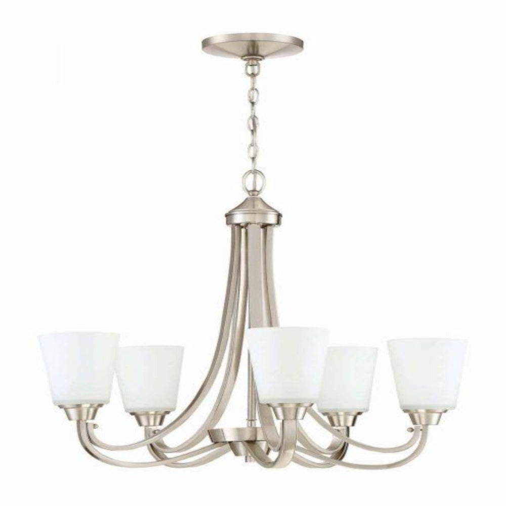 Venice 5-Light Crystal Chandelier - Modern Elegant Ceiling Light Fixture for Dining Room, Living Room & Bedroom Decor