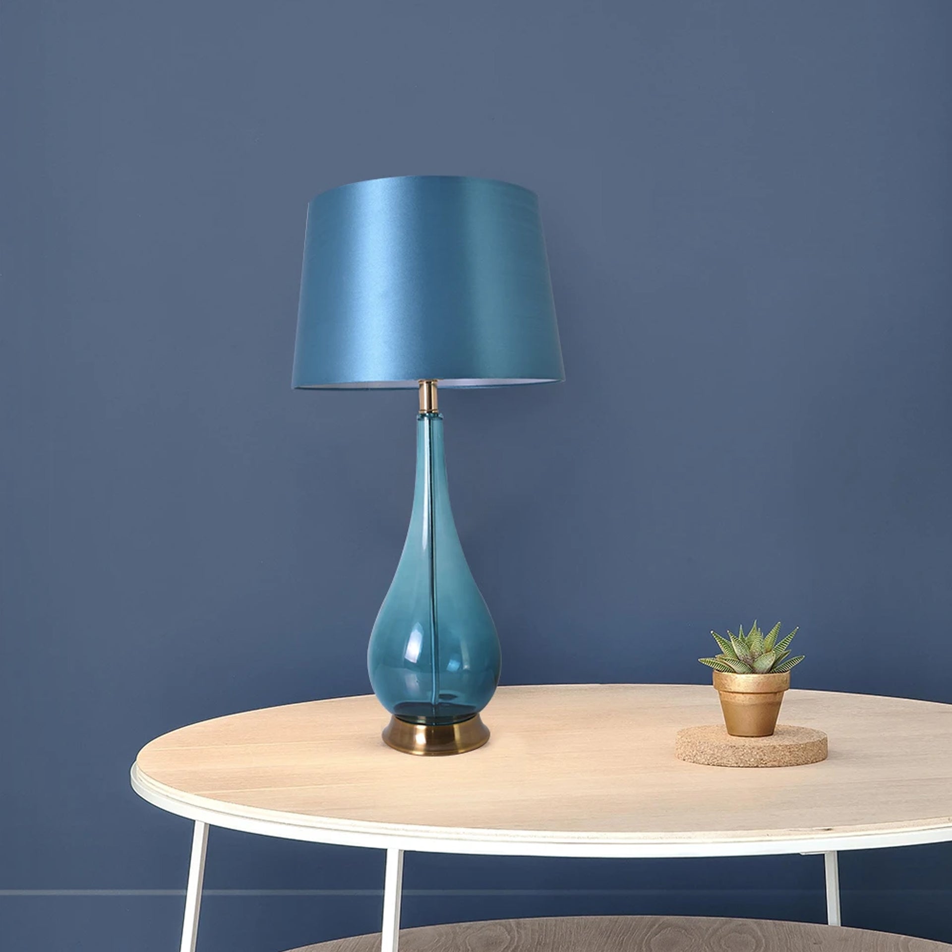 Tulip Big Translucent Ombre Glass Table Lamp Set of 2 - 30 Inch Modern Home Decor Lighting for Living Room, Bedroom & Office