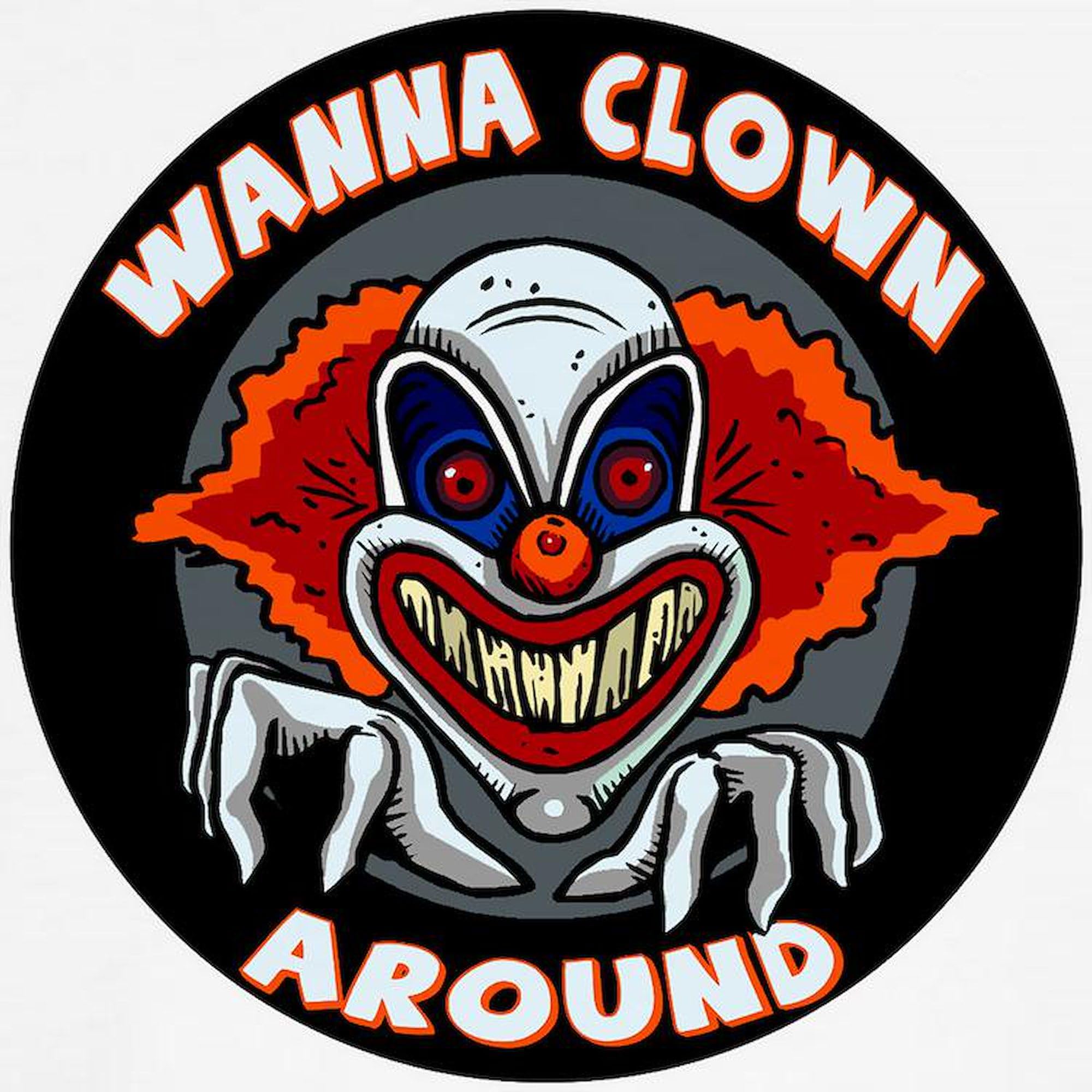 Evil Clown Baseball Jersey for Men - Cotton 3/4 Raglan Sleeve Shirt | Halloween Costume, Cosplay & Baseball Fan Gift